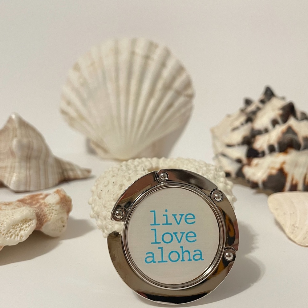 Live Love Aloha handbag hook